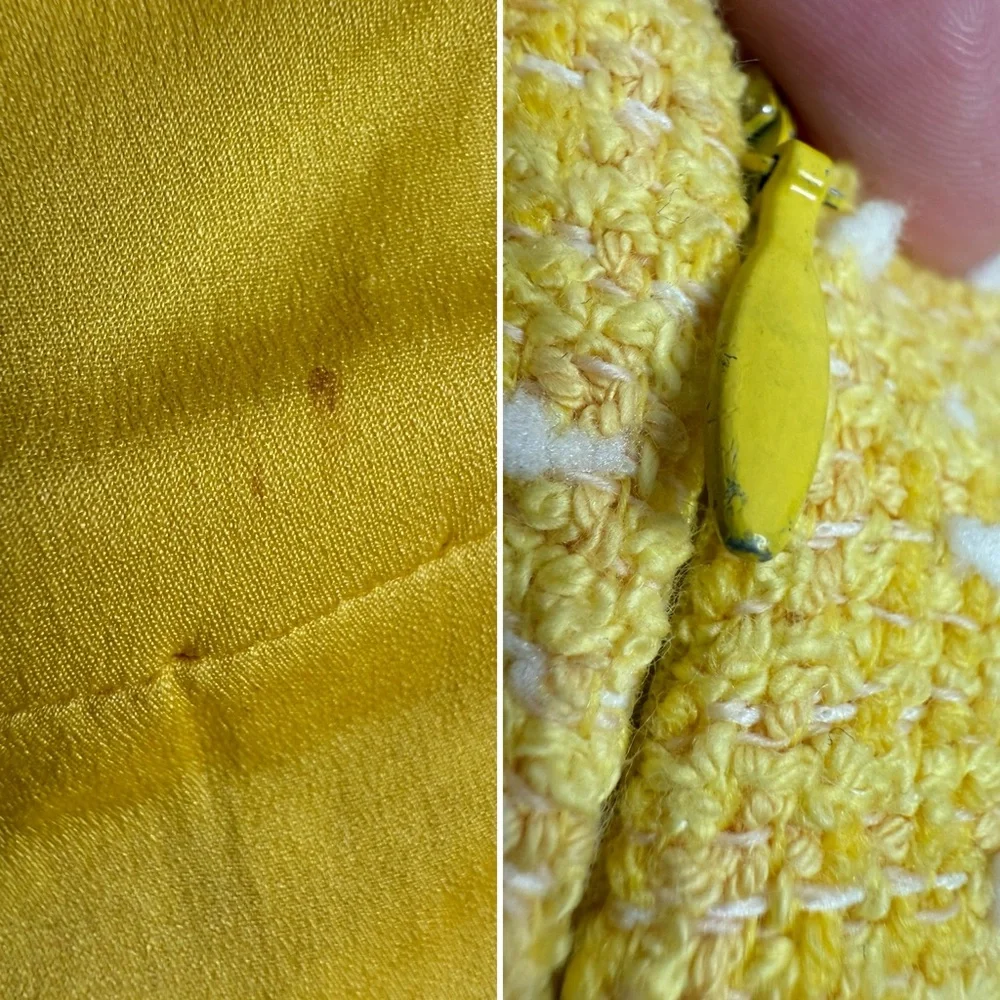 CHANEL 97P Yellow Bouclé Skirt Suit - Same Collection Worn by Princess Dian